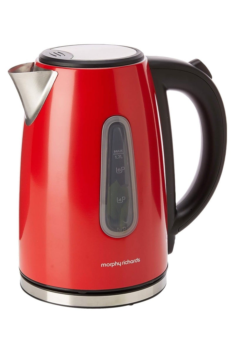 مورفي ريتشاردز غلاية إبريق كهربائية من إكويب – سعة 1.7 لتر، 3 كيلوواط – باللون الأحمر - Image 1